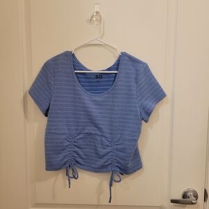 SO Light Blue Striped Top